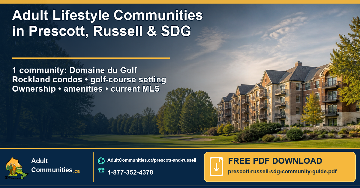 Download the Prescott, Russell and SDG guide featuring Domaine du Golf in Rockland
