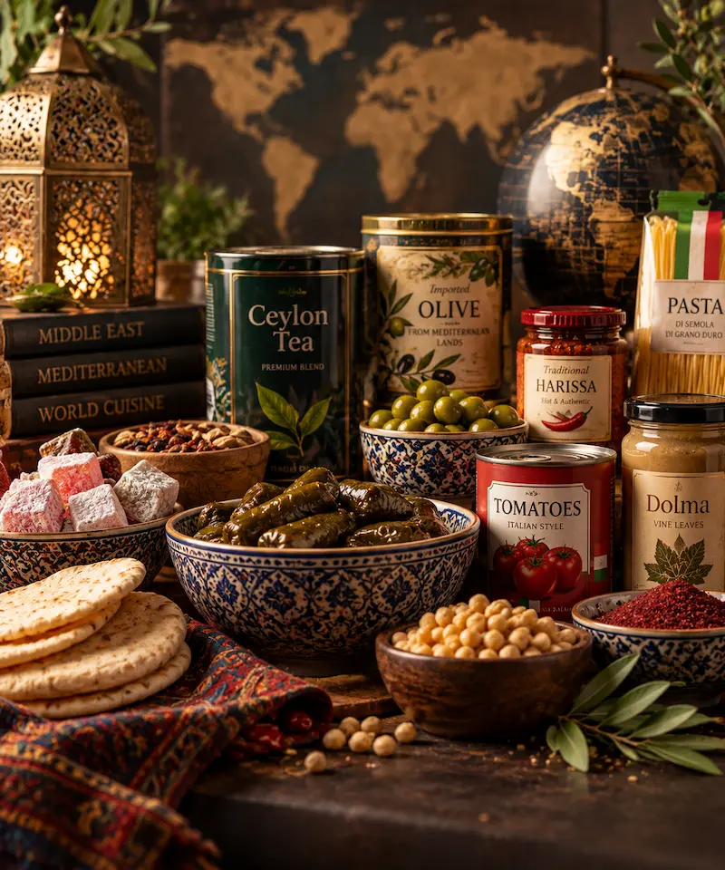 Produits alimentaires du Moyen-Orient et internationaux