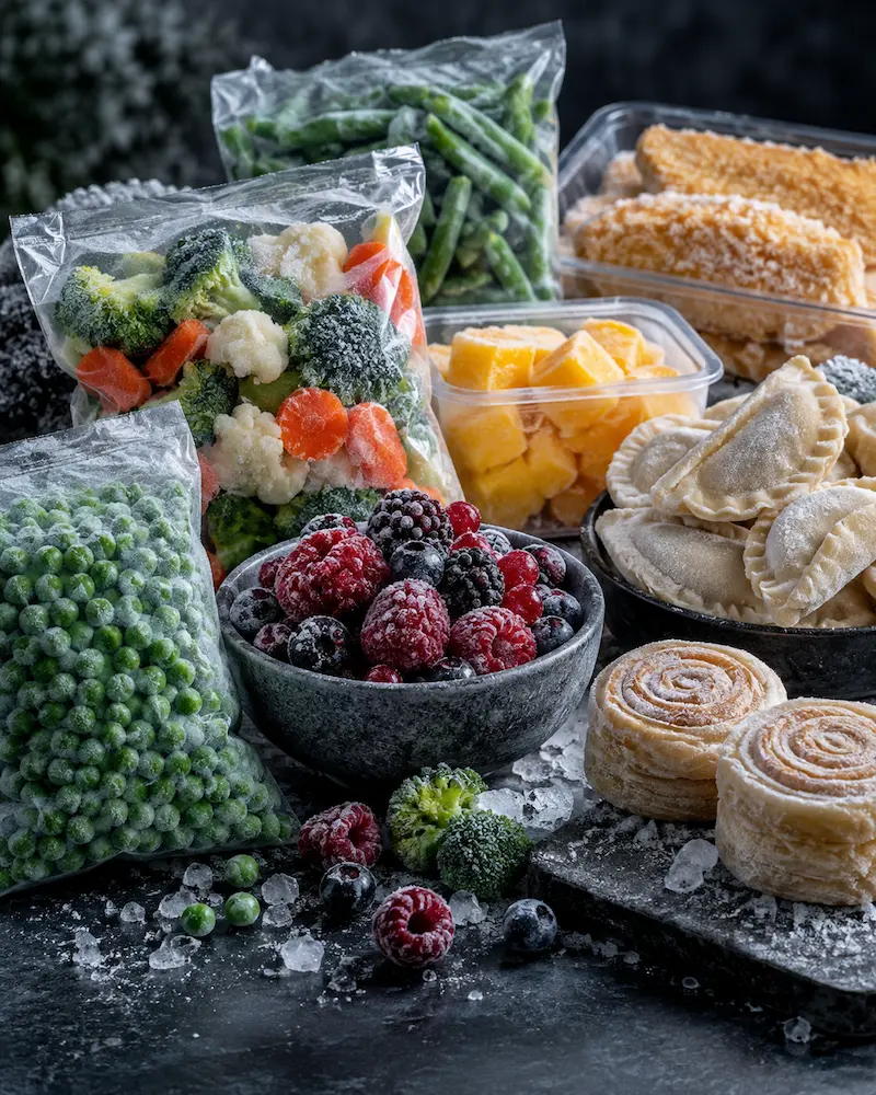 Produits alimentaires surgelés