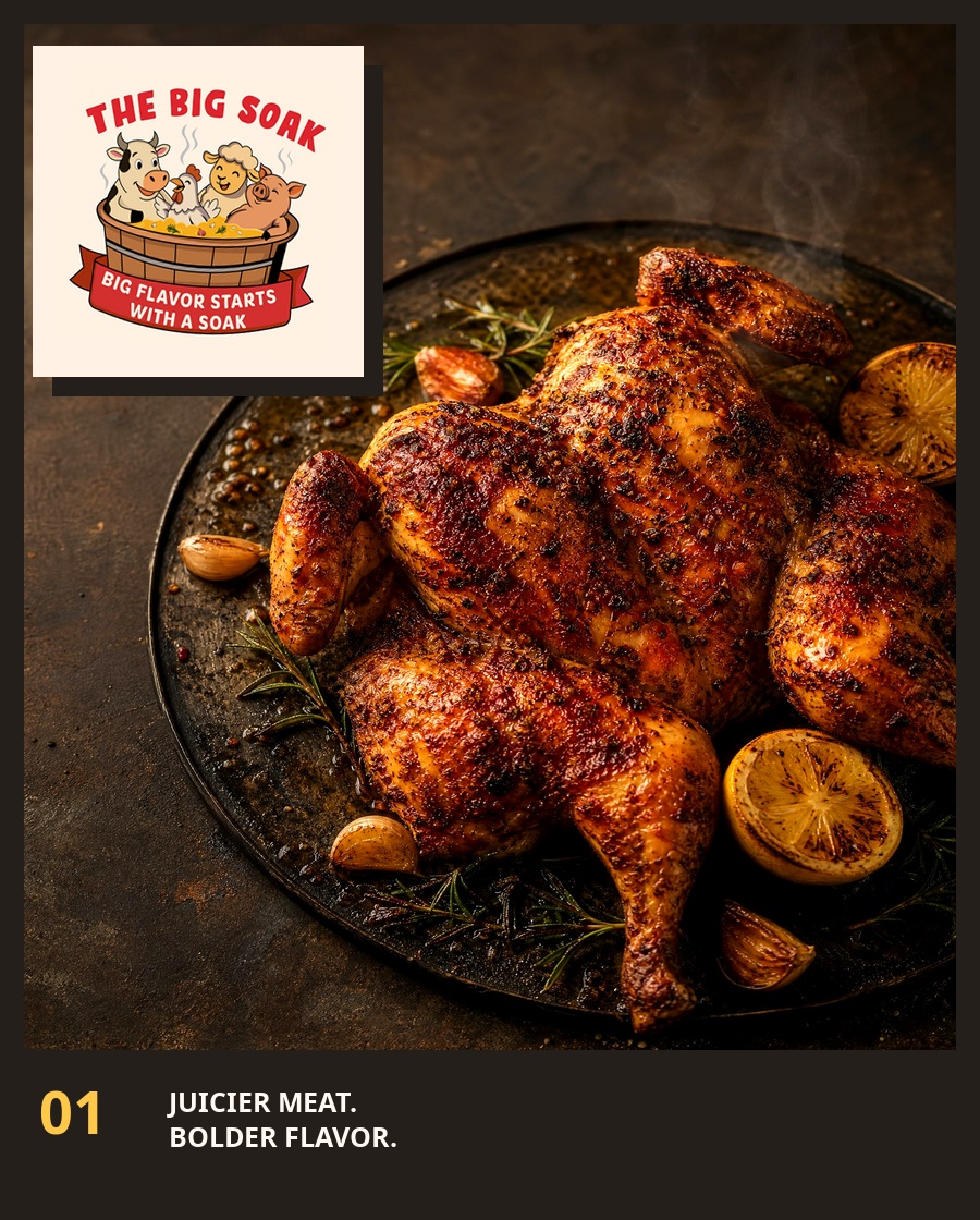 Juicier meat and bolder flavor from The Big Soak