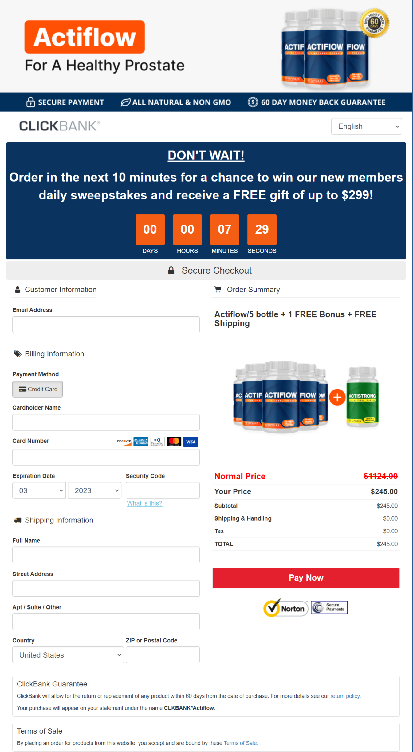 ActiFlow order form