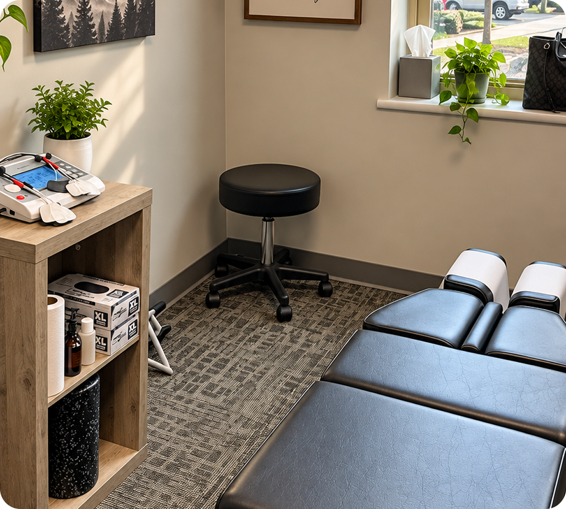 Treatment room at Vitruvian Wellness Center