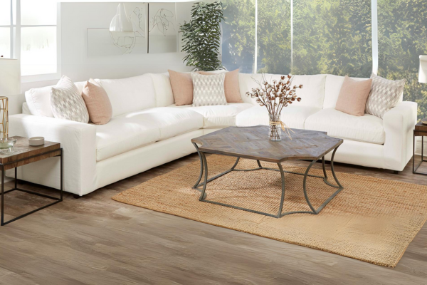 Custom slipcovered sofa with removable washable covers
