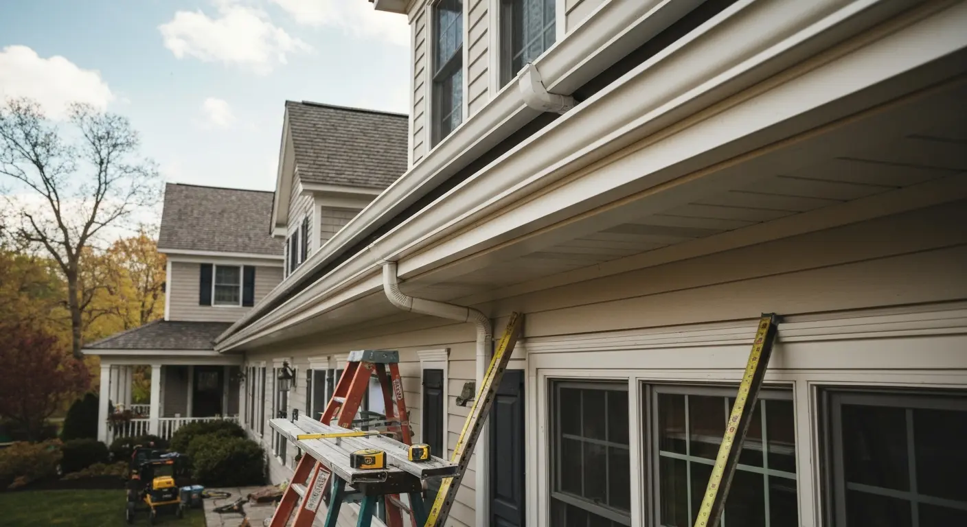 Gutter guard installation preventing leaf debris