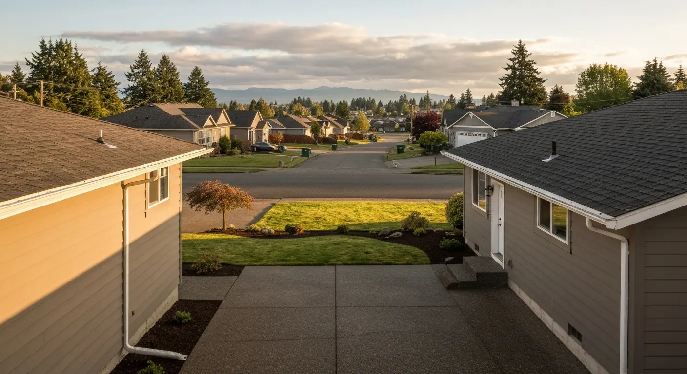 Burlington landscape and residential area
