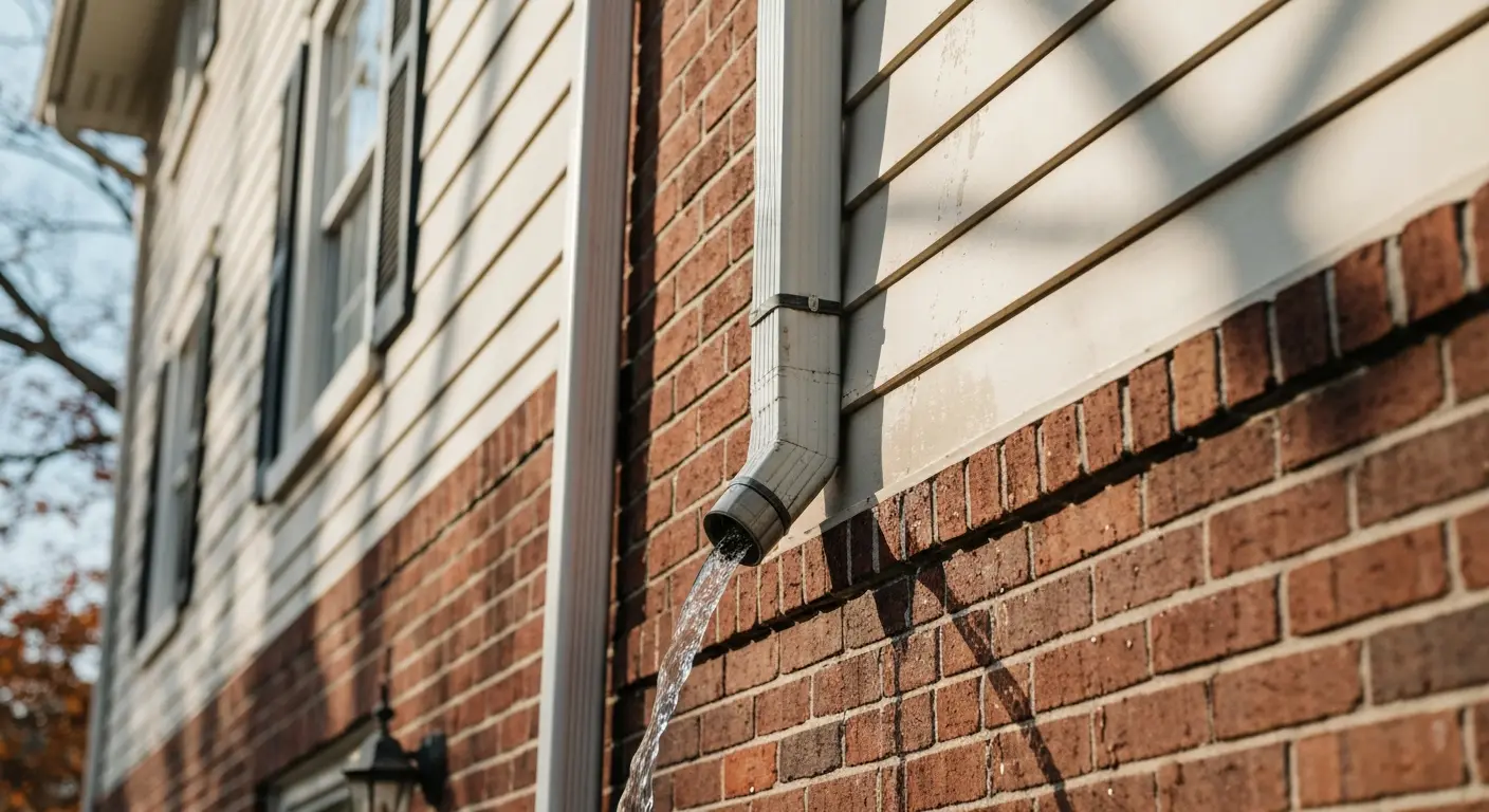 Downspout flushing service