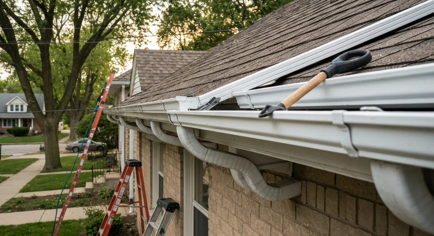 Gutter maintenance work