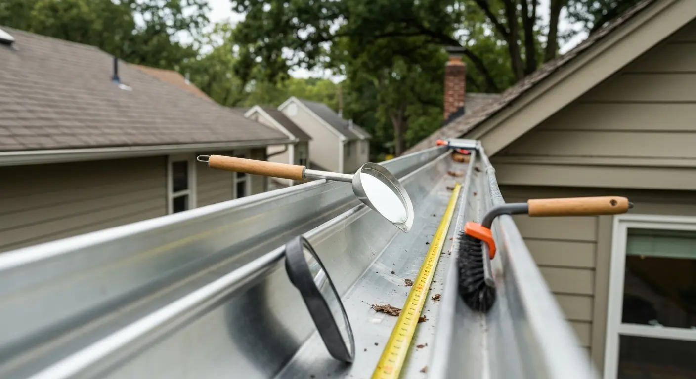 Gutter maintenance inspection