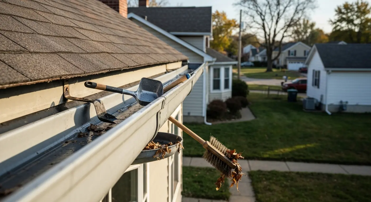 Gutter maintenance work