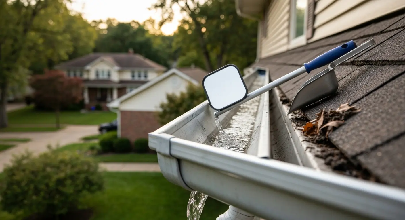 Gutter inspection to prevent water damage
