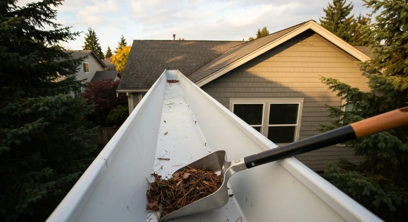 Gutter cleaning debris removal