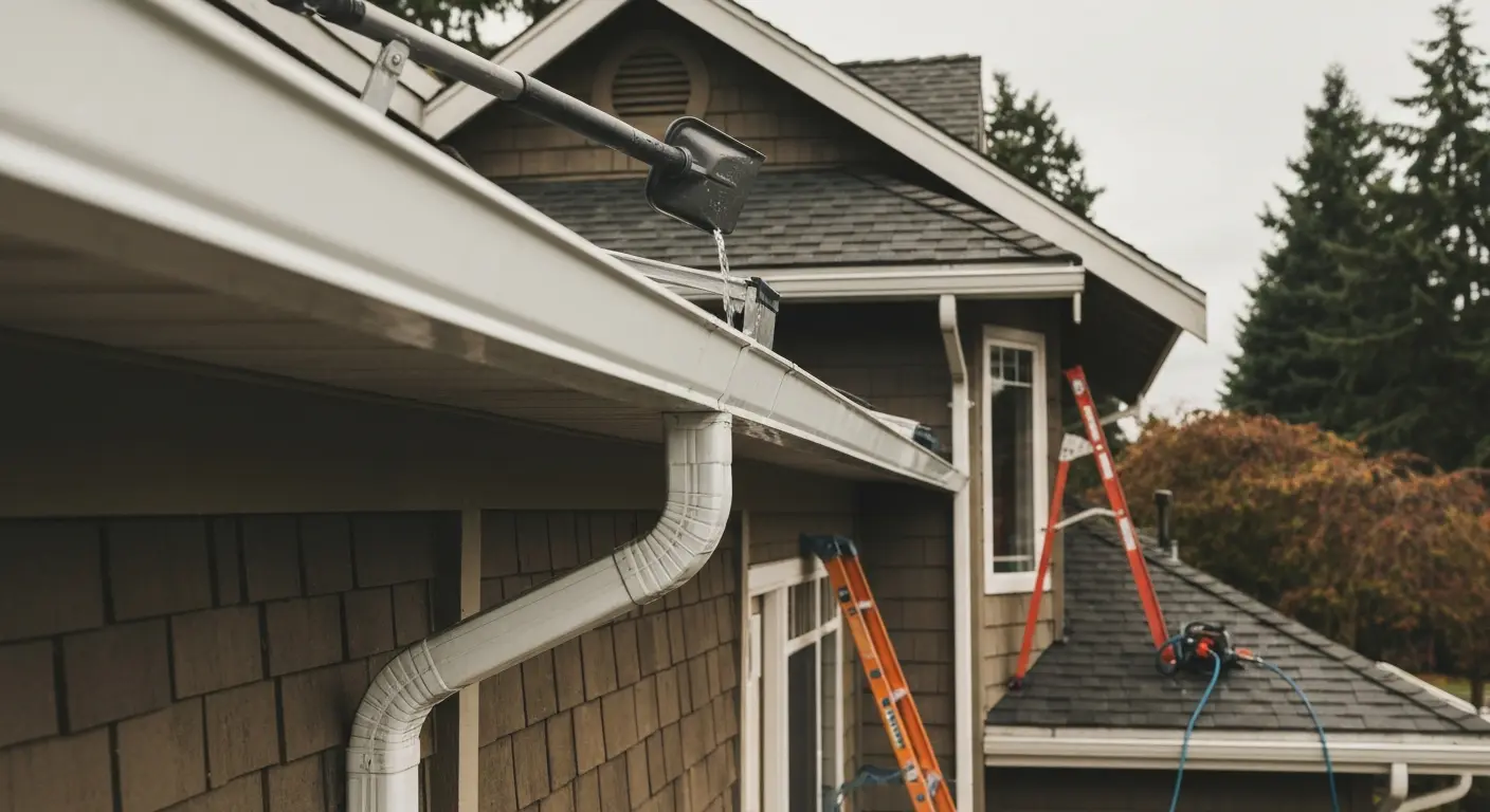 Gutter cleaning service in Bow