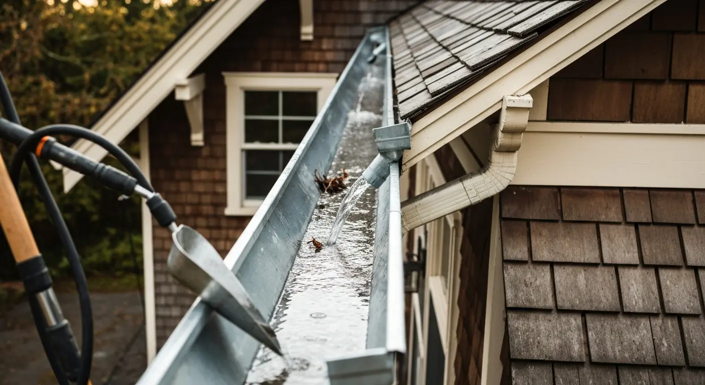 Residential gutter cleaning near Pioneer Park