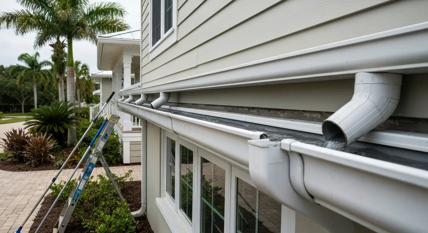Foundation protection through gutter maintenance