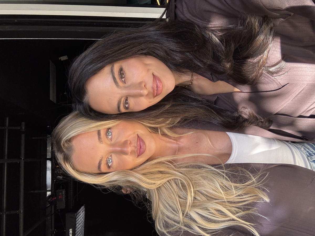 Erika and a guest taking a selfie
