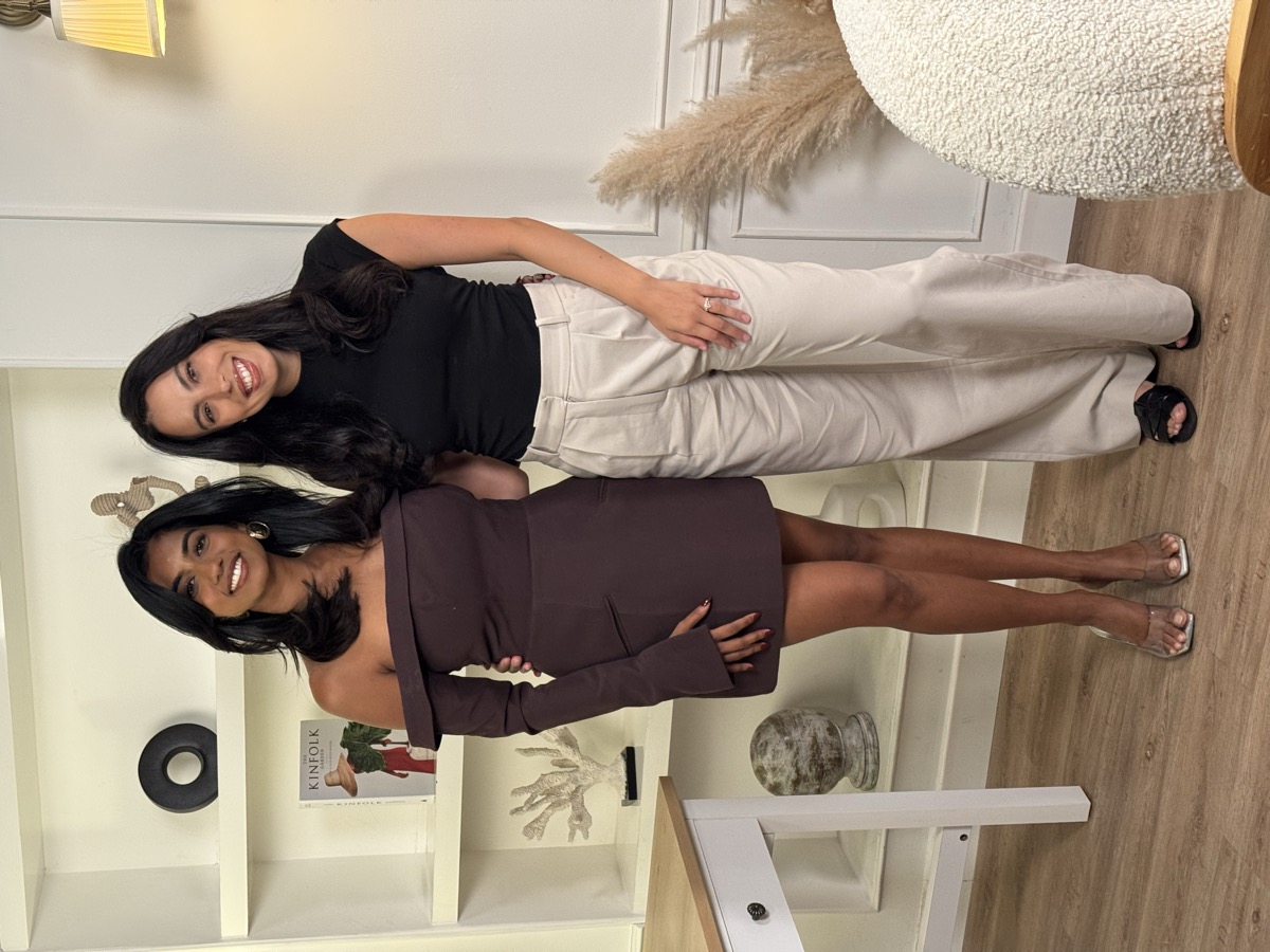 Erika with a guest in the studio