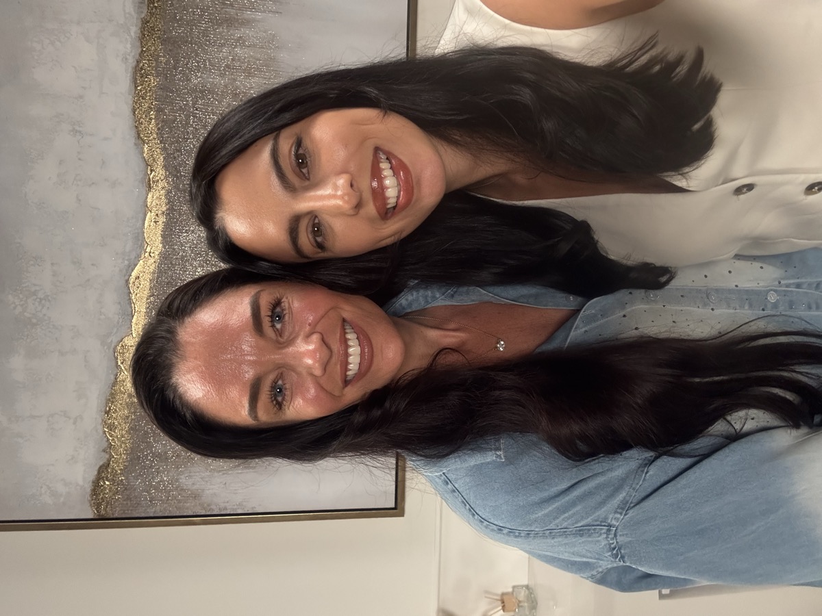 Erika with Regan Hillyer in the studio