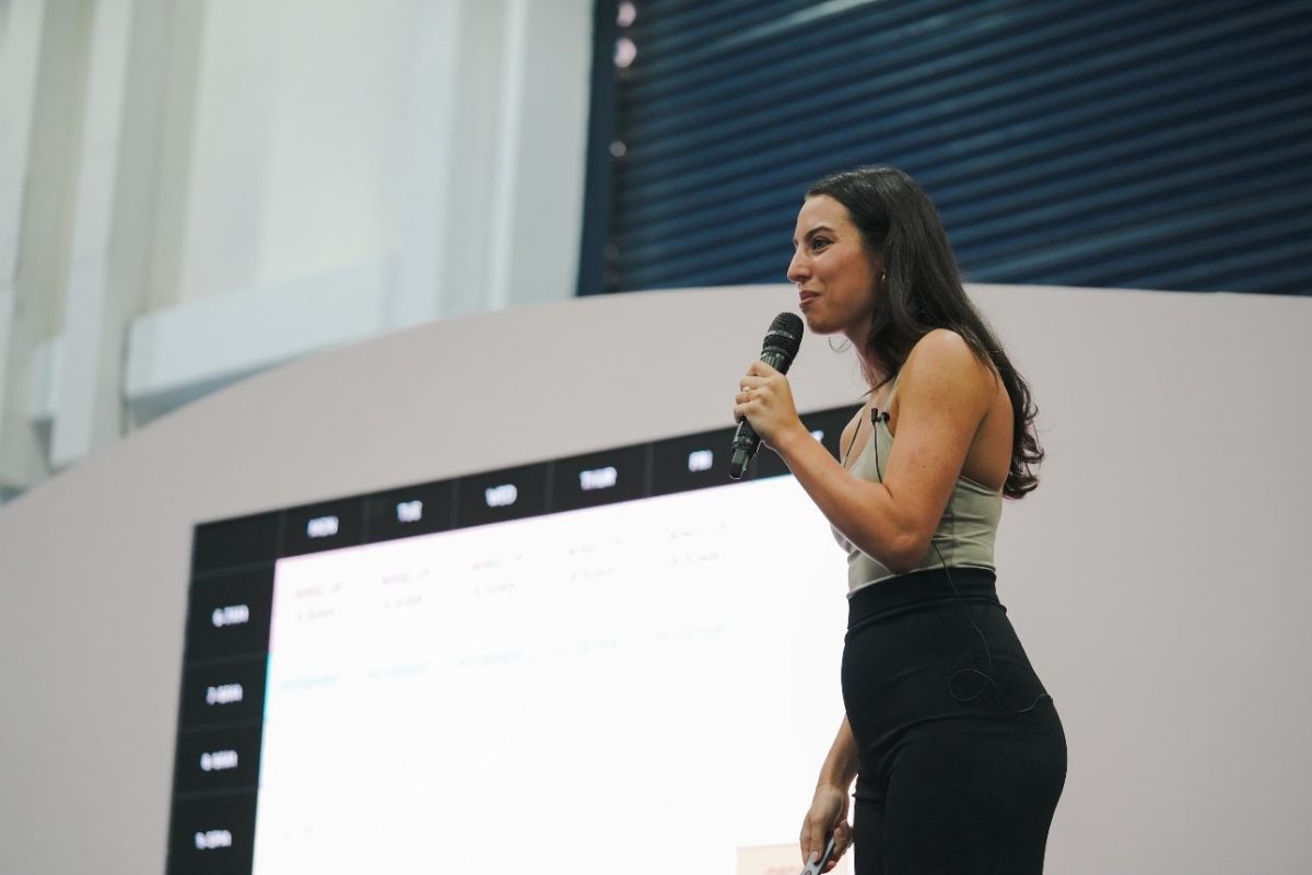 Erika presenting to the room