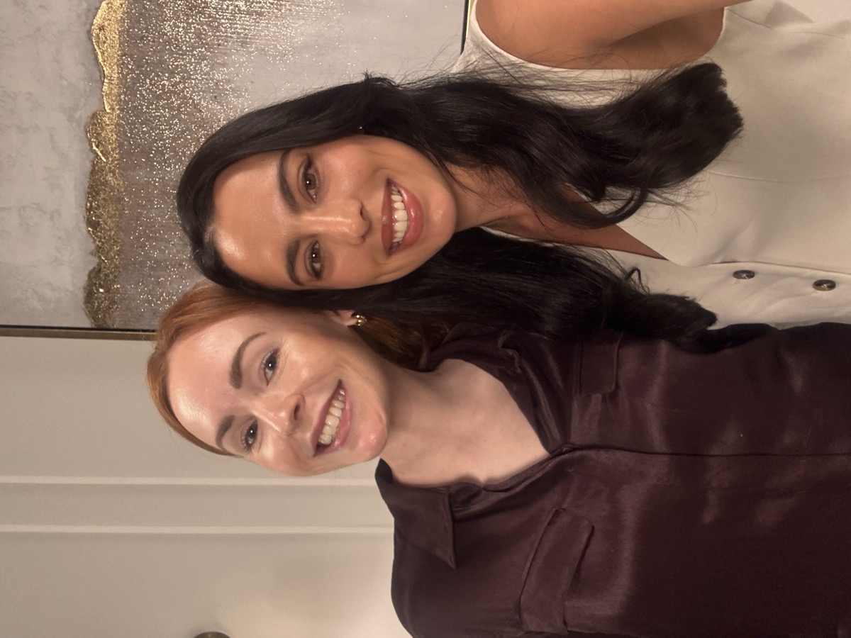 Erika with Brooke Bellamy in the studio