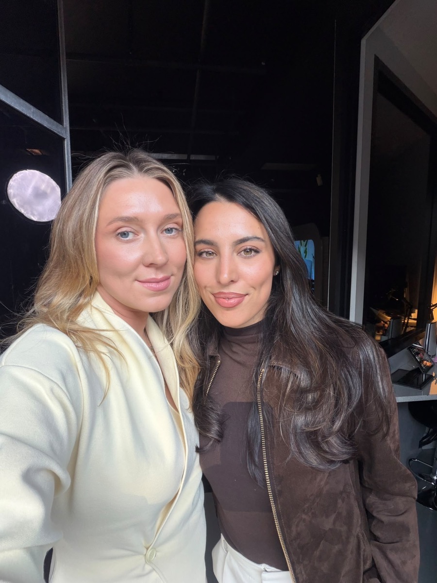 Erika with a guest backstage
