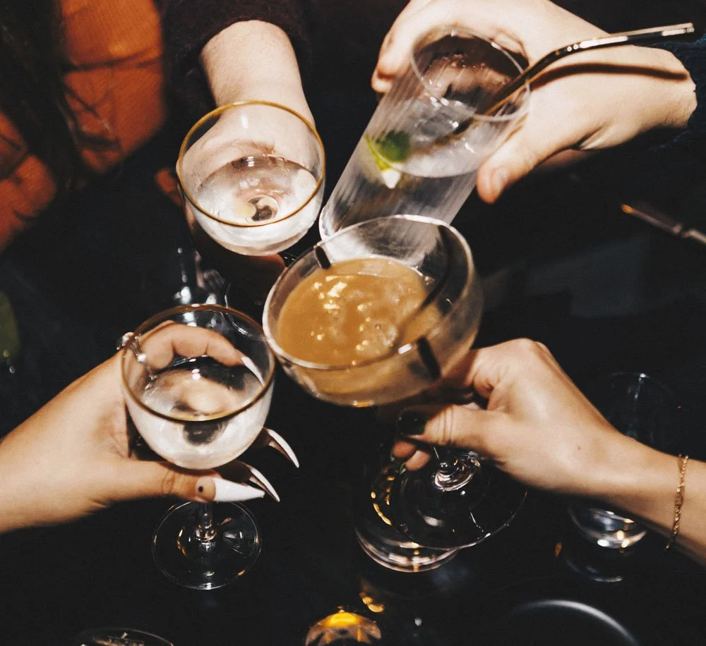 Cheers at the table