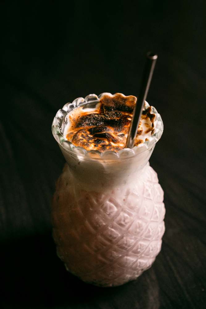 A toasted-marshmallow milkshake