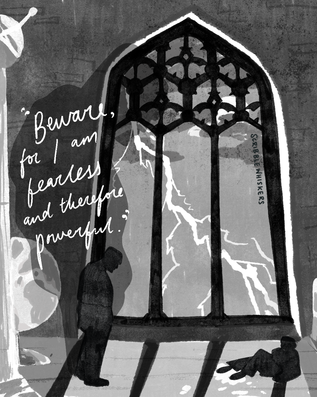 Frankenstein, Mary Shelley book quote illustration
