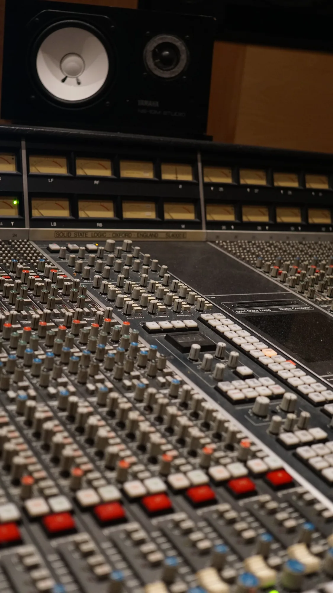 SSL console at Studio A