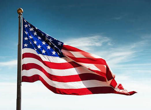 American flag honoring our founder's U.S. military service