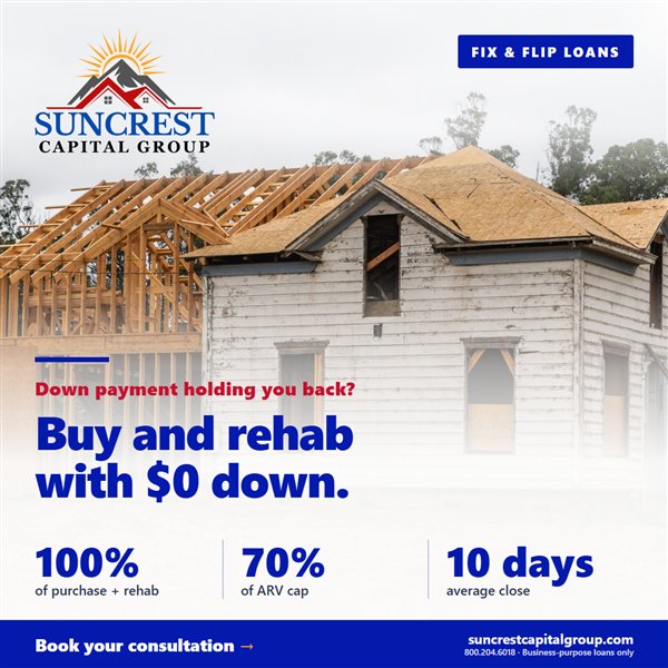 Suncrest fix and flip loans