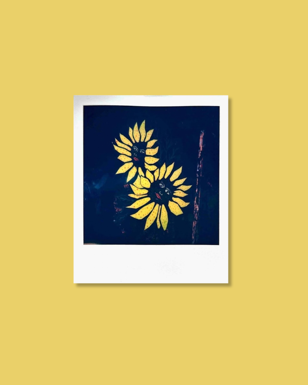 sunflowers art polaroid taken by meghan banting for instant film project