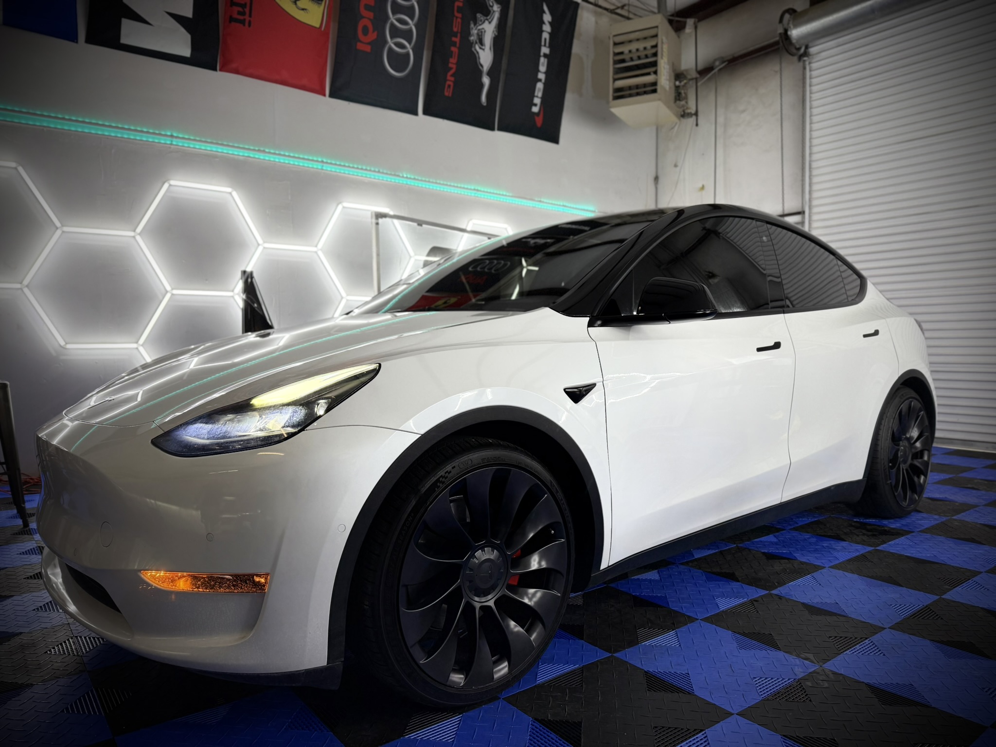 Ceramic window tint on Tesla Model Y at Venom Tint Acworth GA