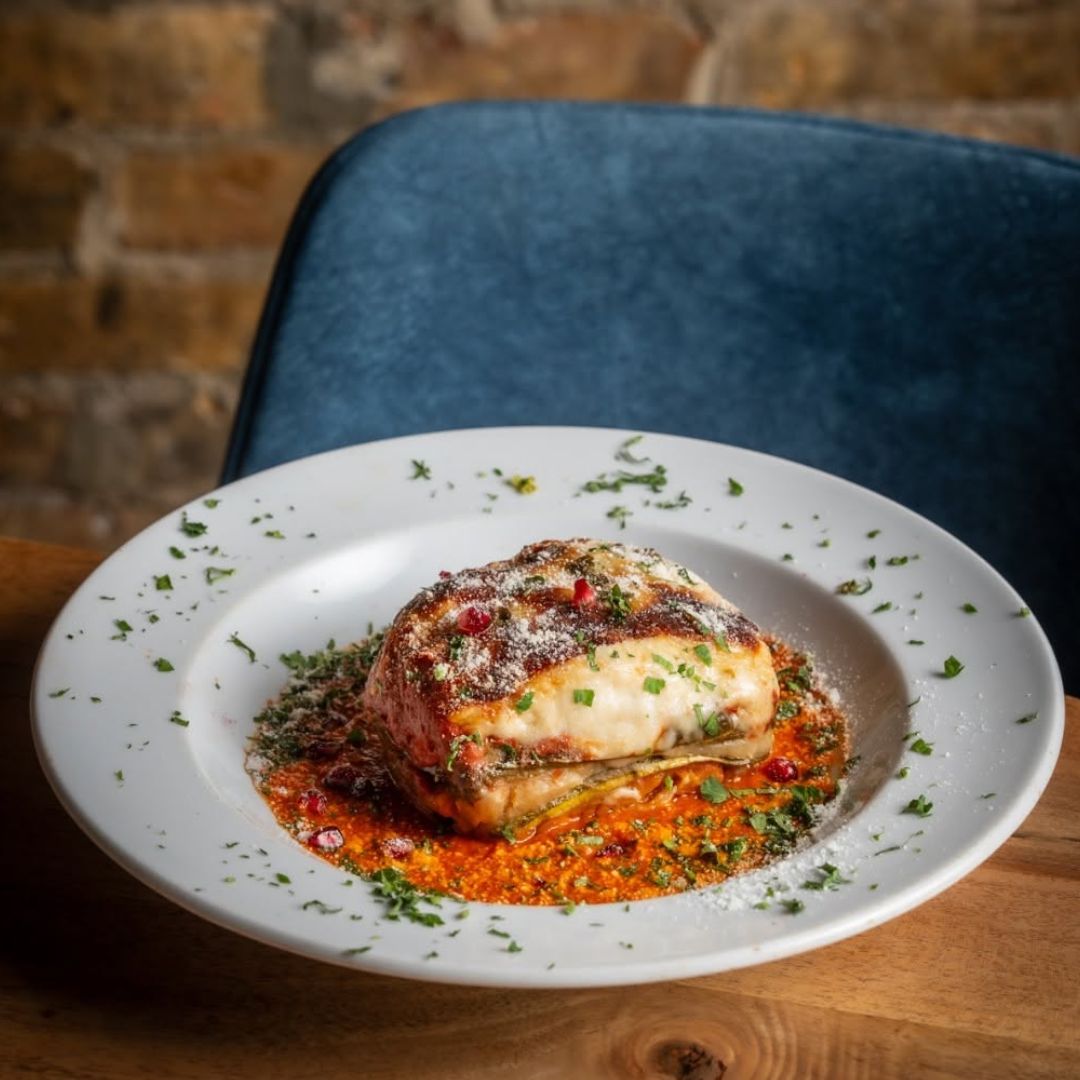 baked aubergine in tomato sauce