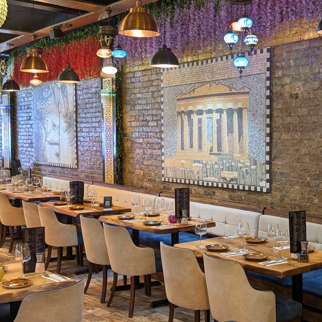 Mosaic restaurant interior detail