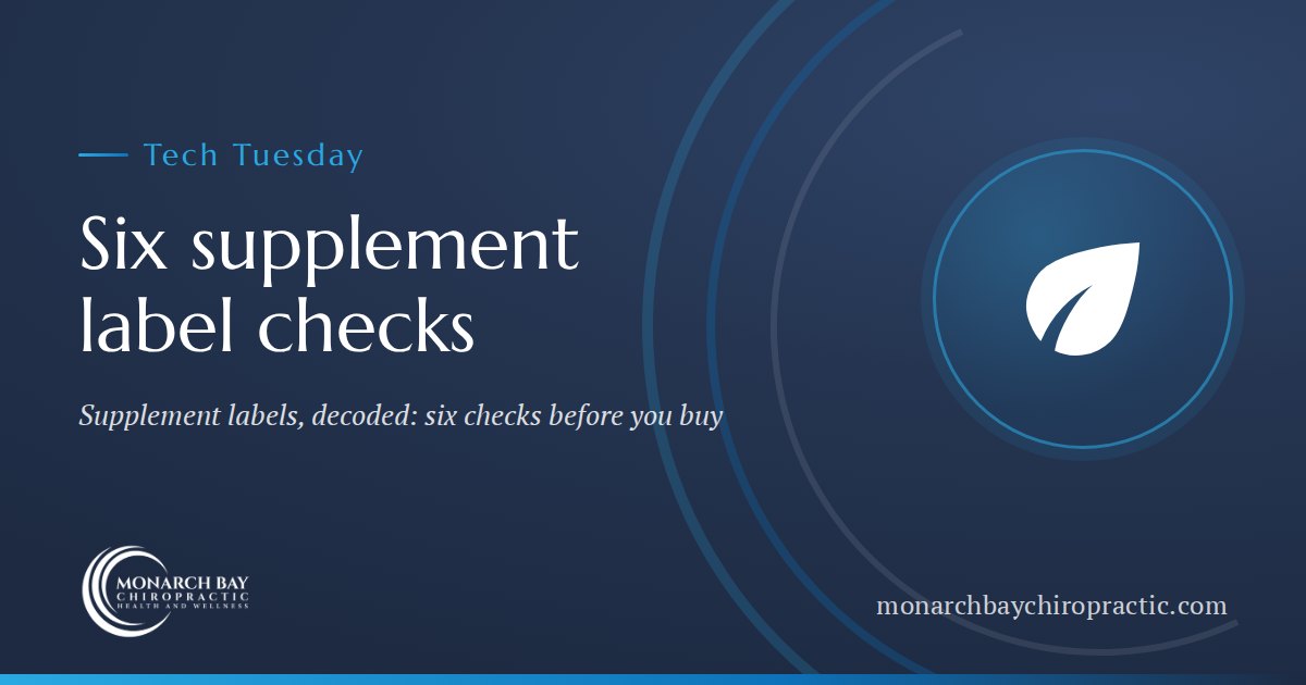 Six supplement label checks