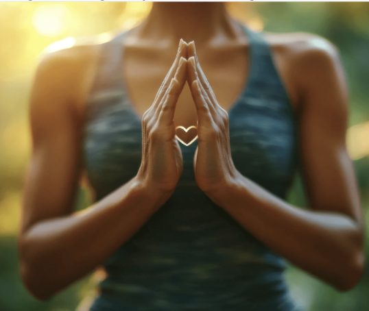 woman in praying position woman in praying position