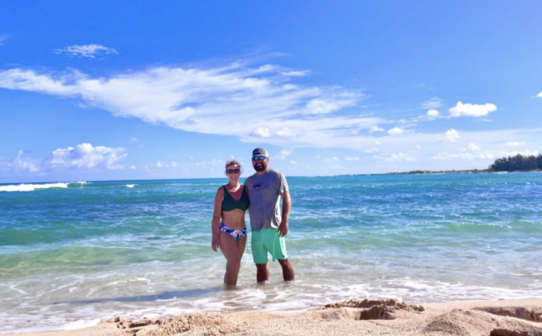 My husband (Daniel) and me in Hawaii for our 10th anniversary