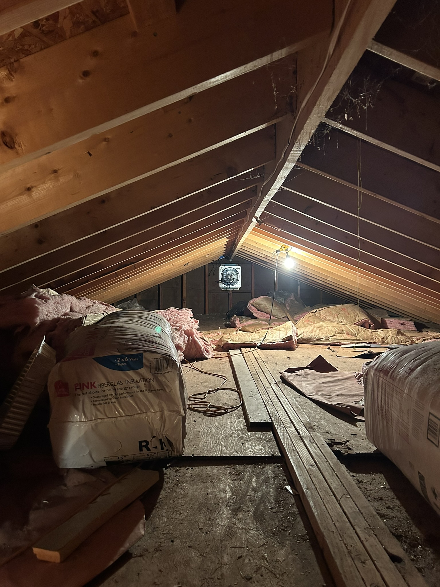 New attic vent installed in a Chester home to stop mold