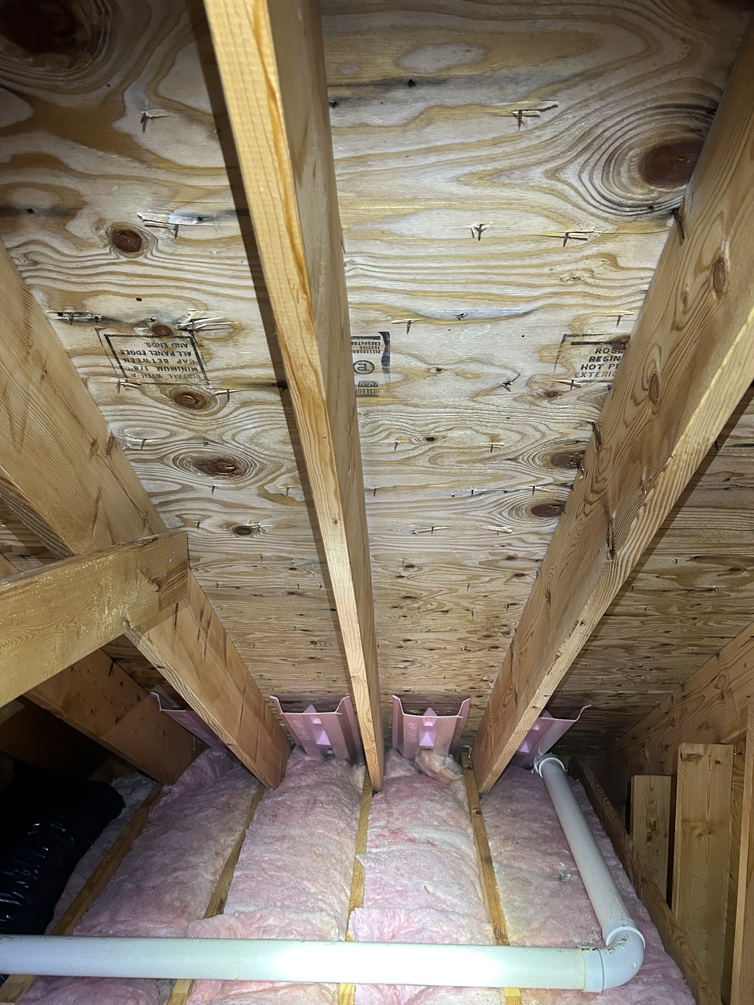 Bedford attic after mold remediation