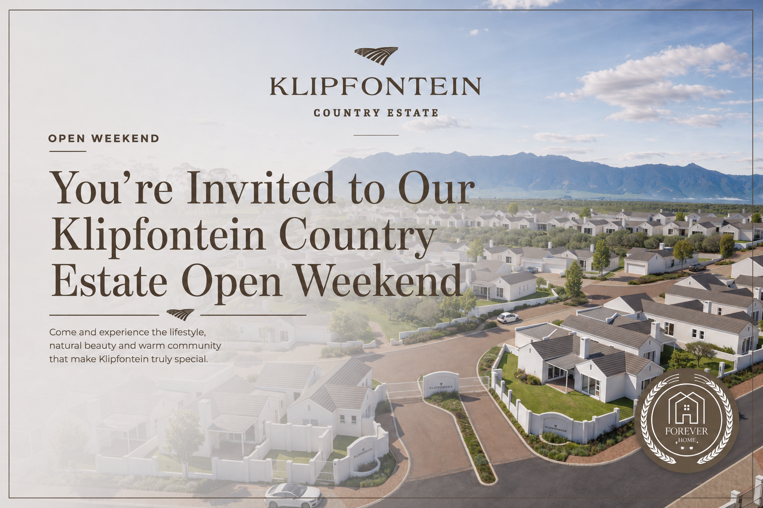 You’re Invited to Our Klipfontein Country Estate Open Weekend