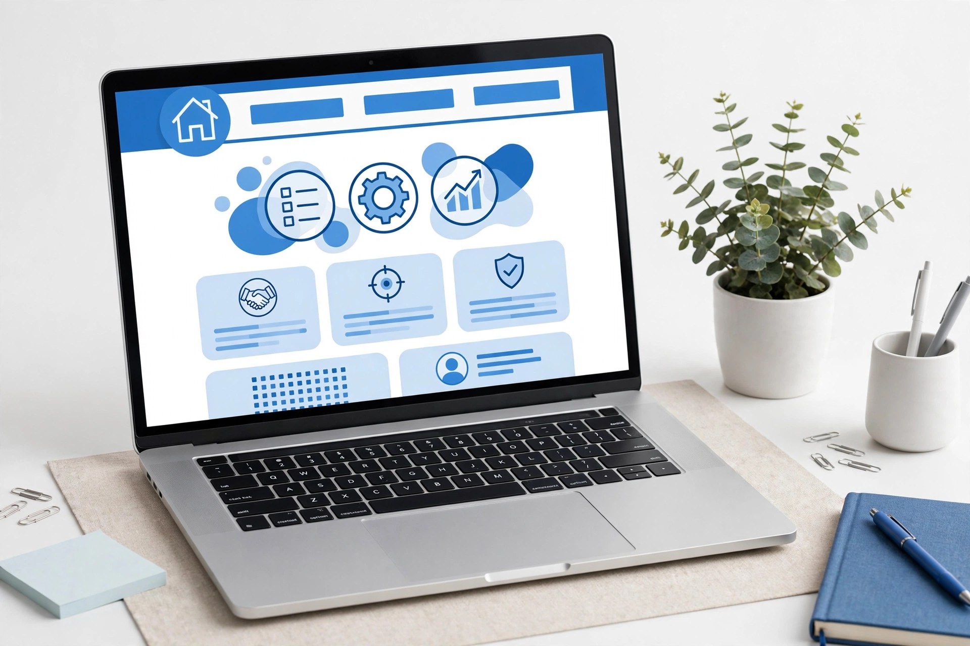 Custom business website on multiple devices