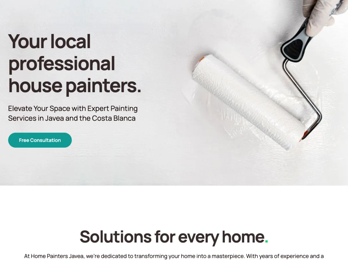 Home Painters website, designed by Chrisp Design