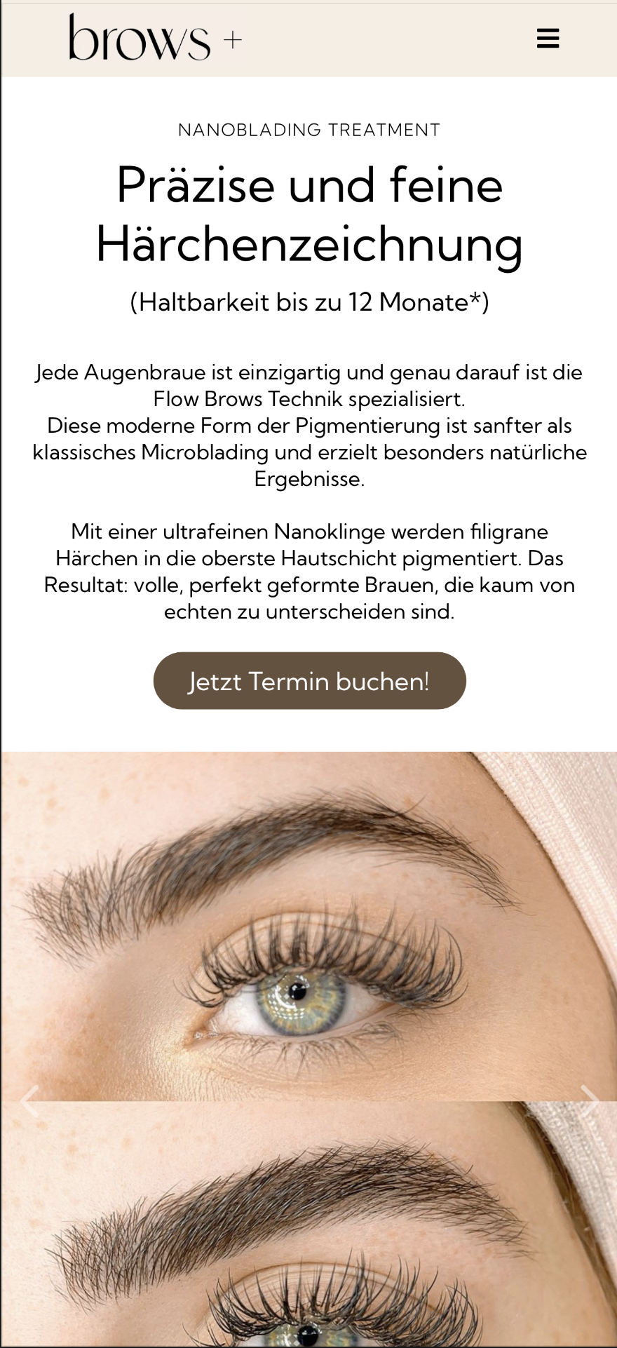 Studio-Seite: Behandlung und Ergebnis
