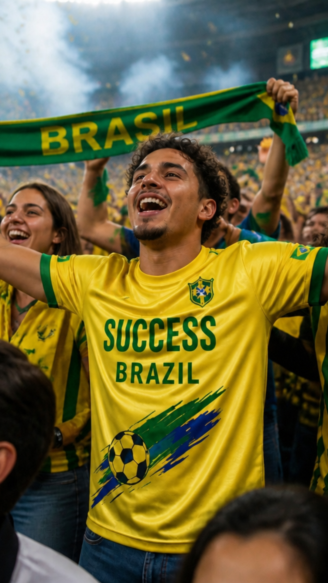 SuccessByKersaint Brazil jersey worn in the stadium crowd