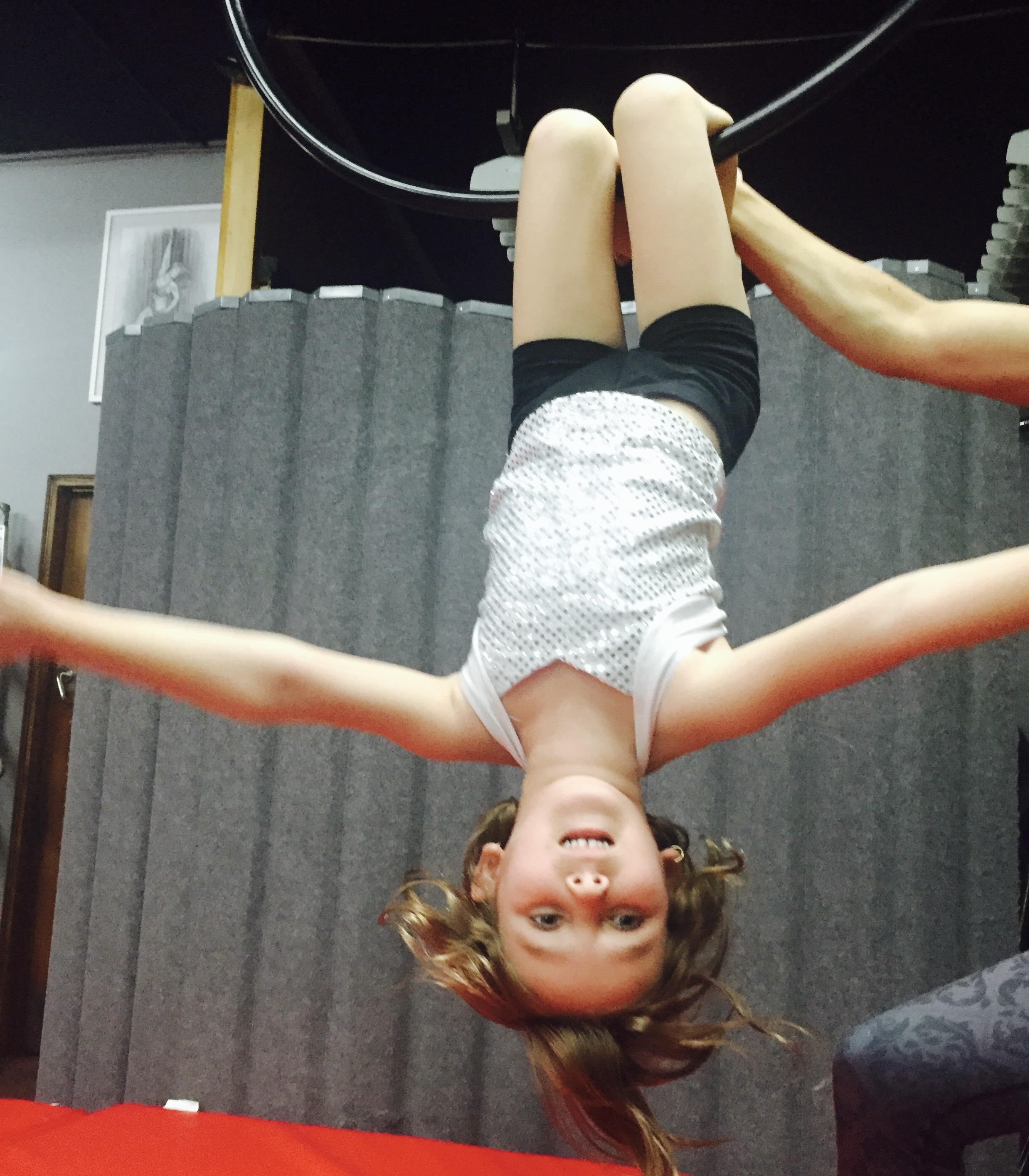Child on Aerial Hoop at Achieve Pole Studio