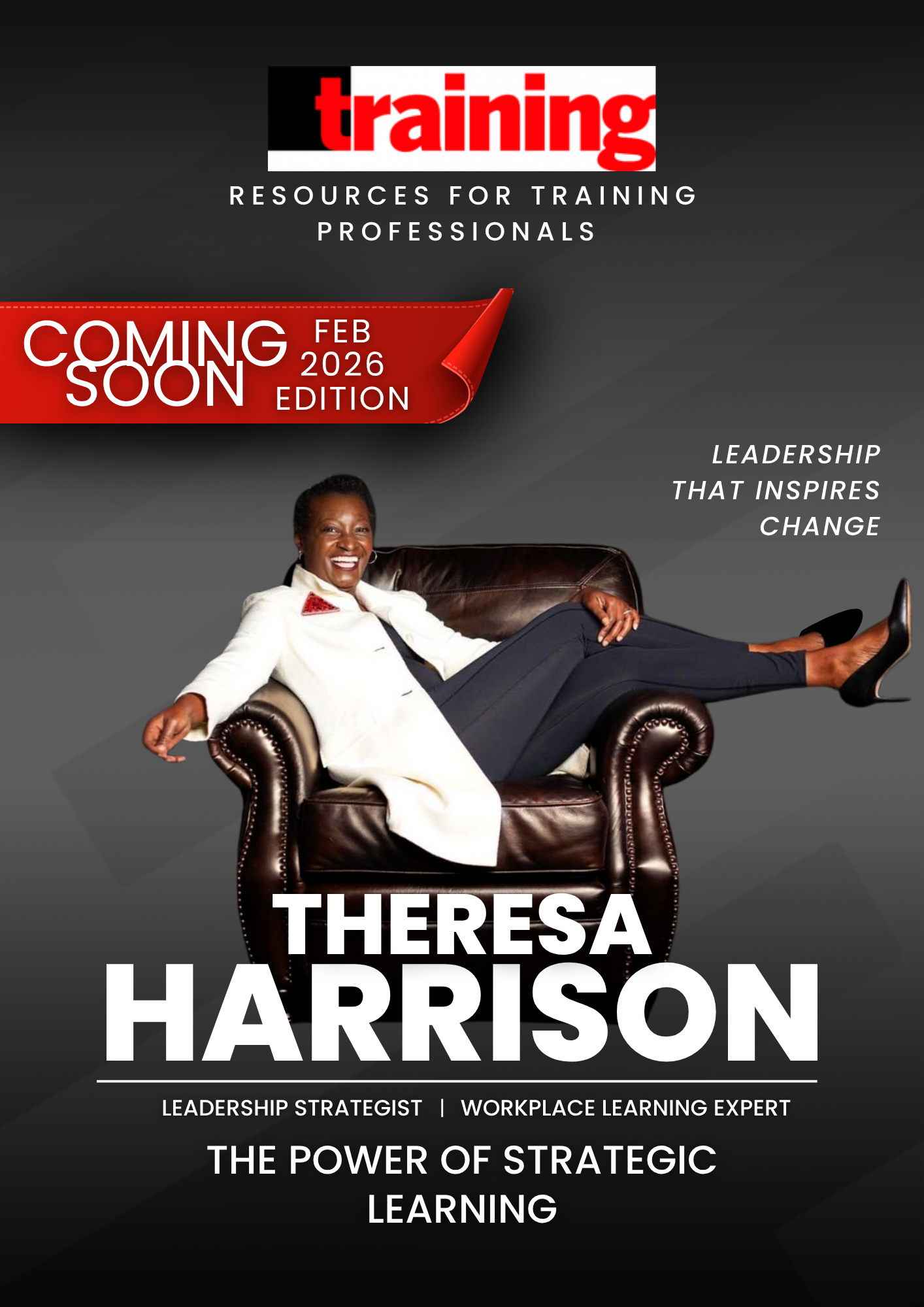 Theresa Harrison on the cover of Training Magazine