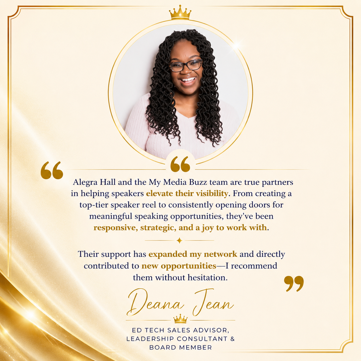 Testimonial from Deana Jean