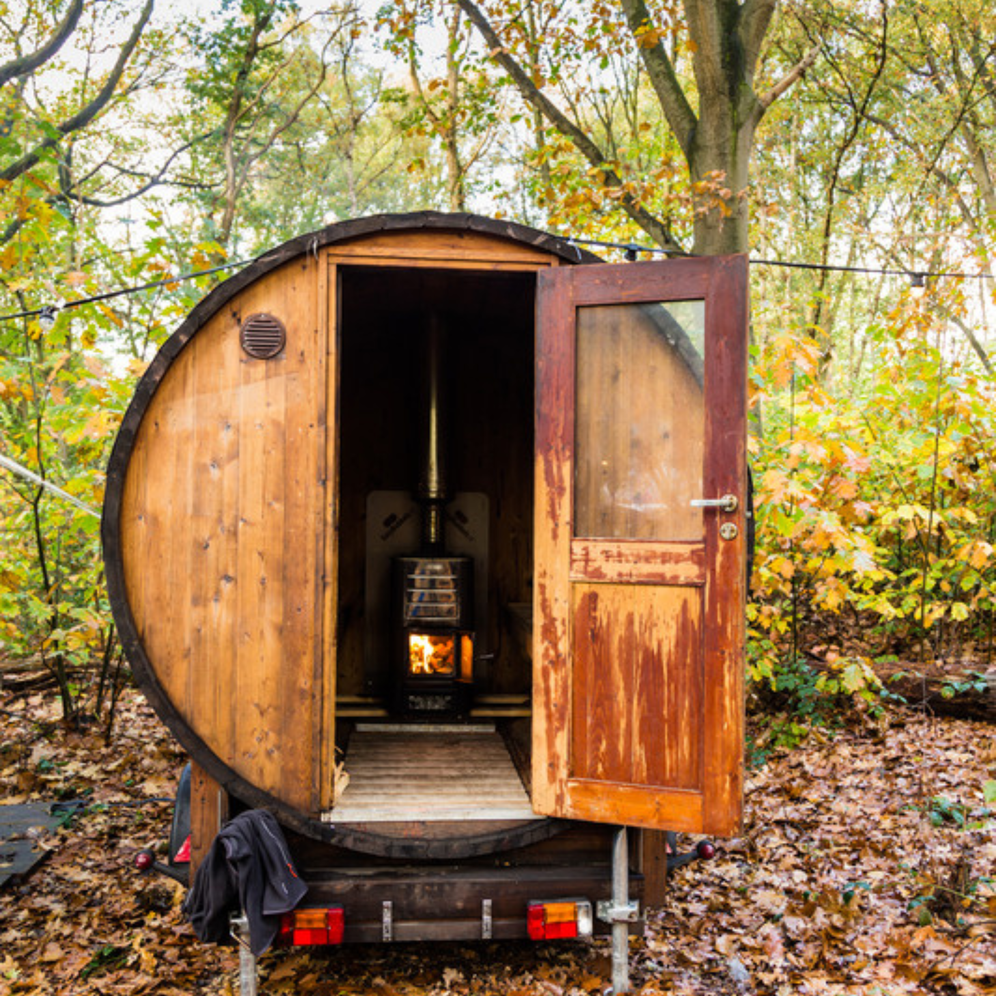 Outdoor sauna in natural Florida setting