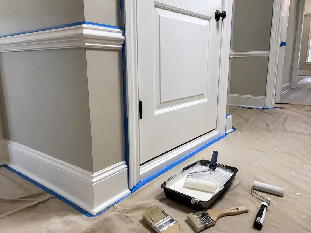 Interior painting work in progress on a Denver-area property