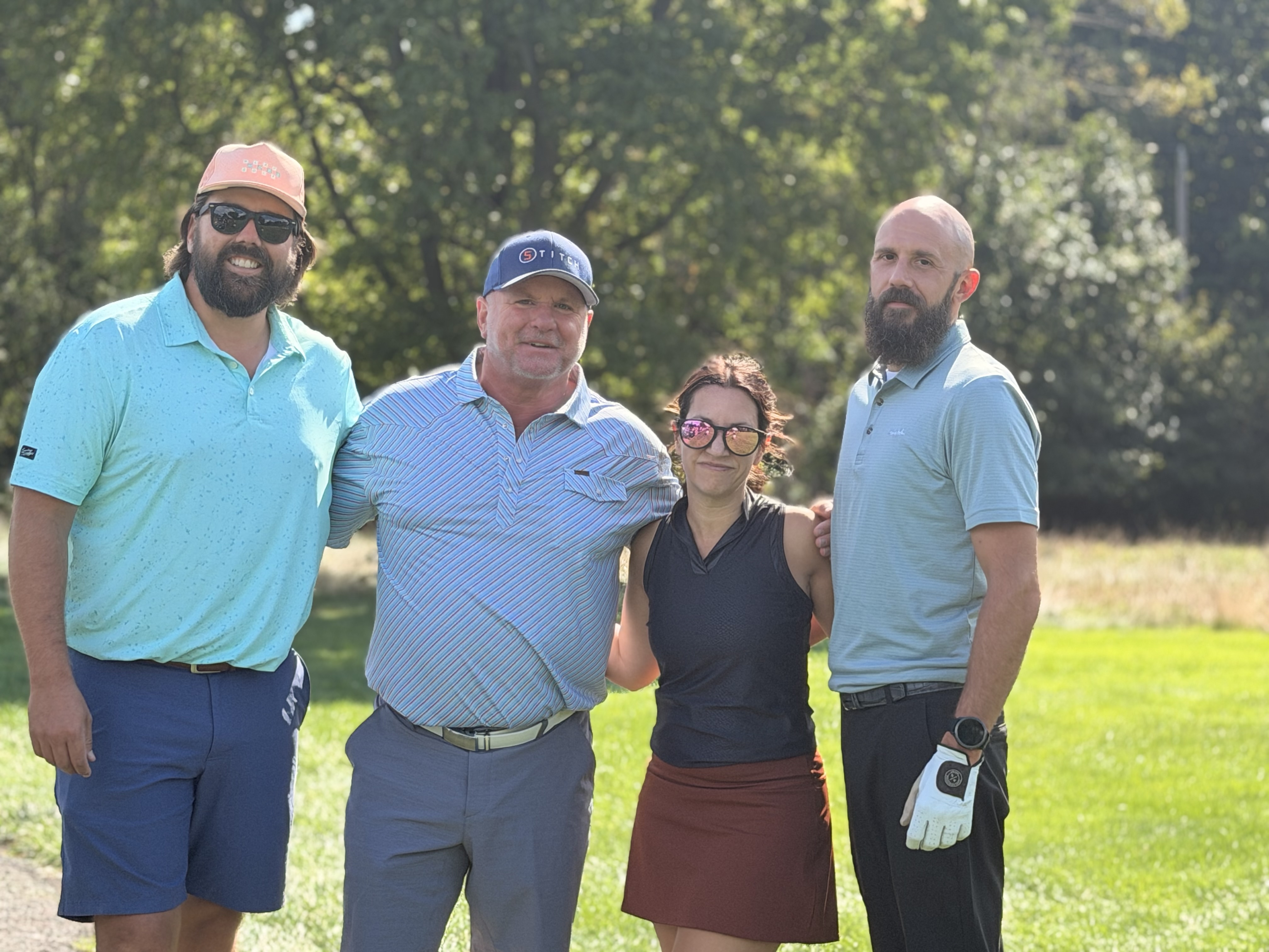 A foursome at Wildwood Country Club on YINZgiving Golf Outing day